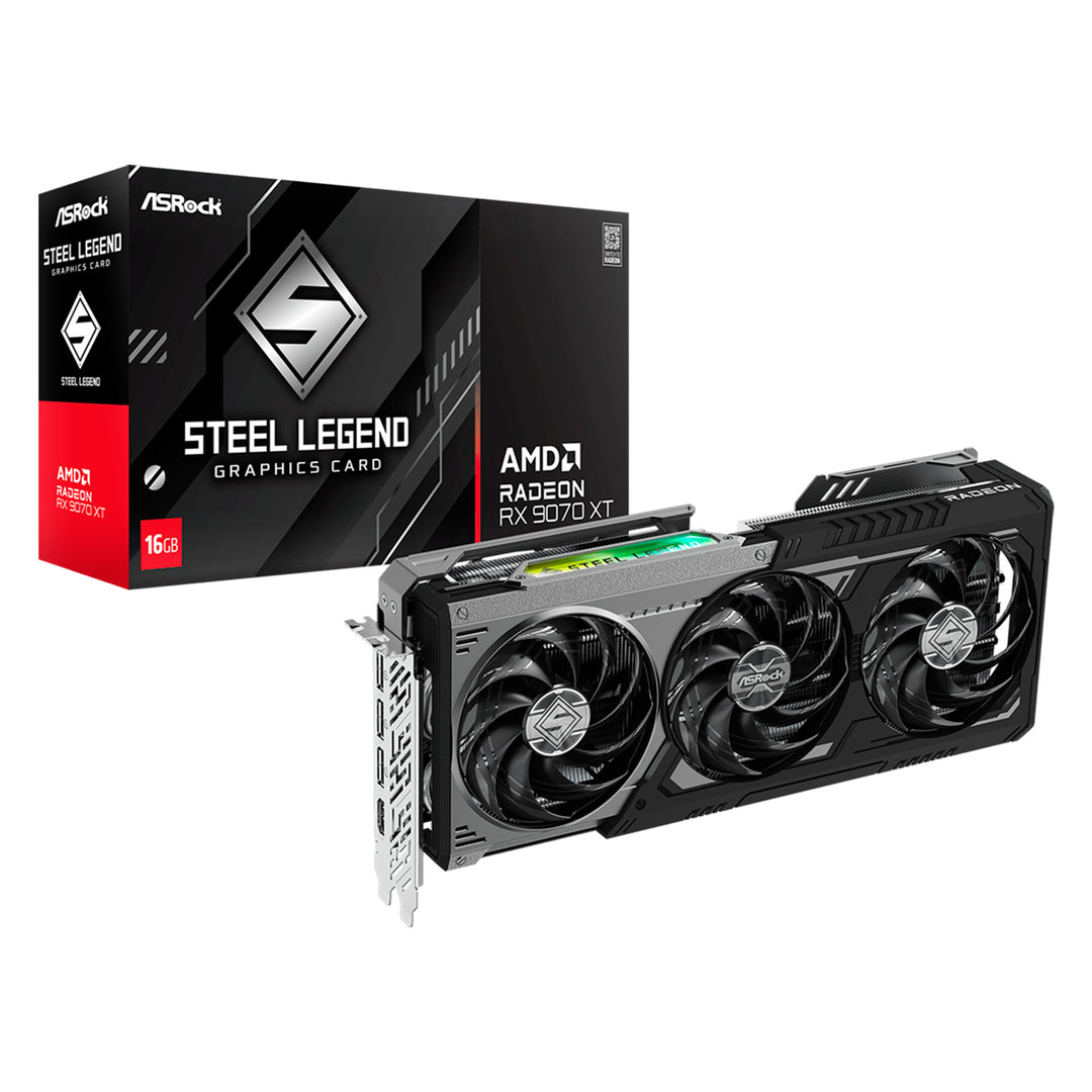 Tarjeta gráfica AMD Radeon RX 9070 XT Steel Legend Dark 16GB - Achorao