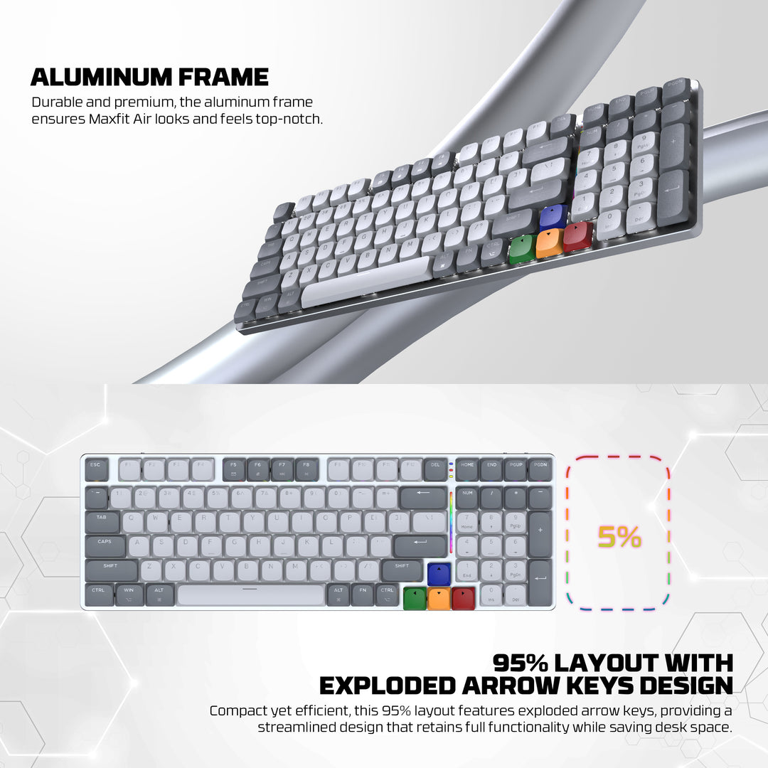 Teclado mecánico gamer FANTECH AIR99 Maxfit air, Inglés