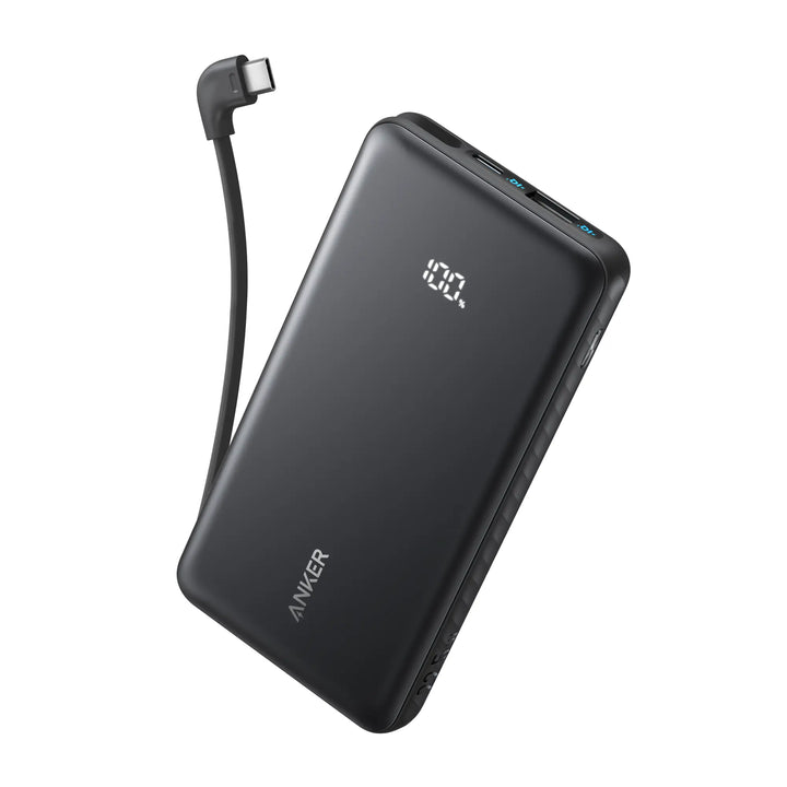 PowerBank ANKER Zolo (10K, 22.5W, Built-In USB-C Cable)