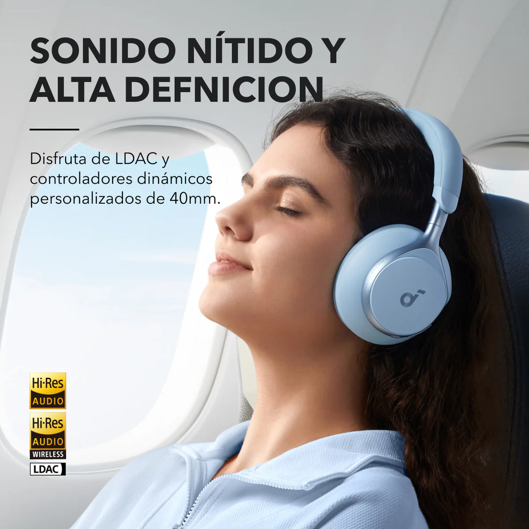 Audifonos inalámbricos con cancelación de ruido Soundcore Space one Blue - Achorao