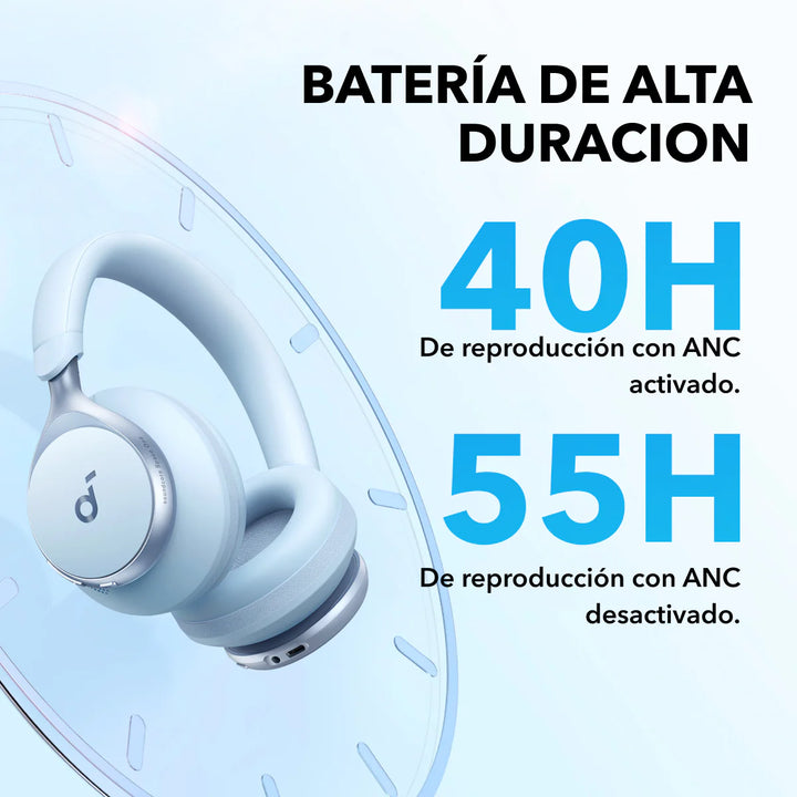 Audifonos inalámbricos con cancelación de ruido Soundcore Space one Blue - Achorao