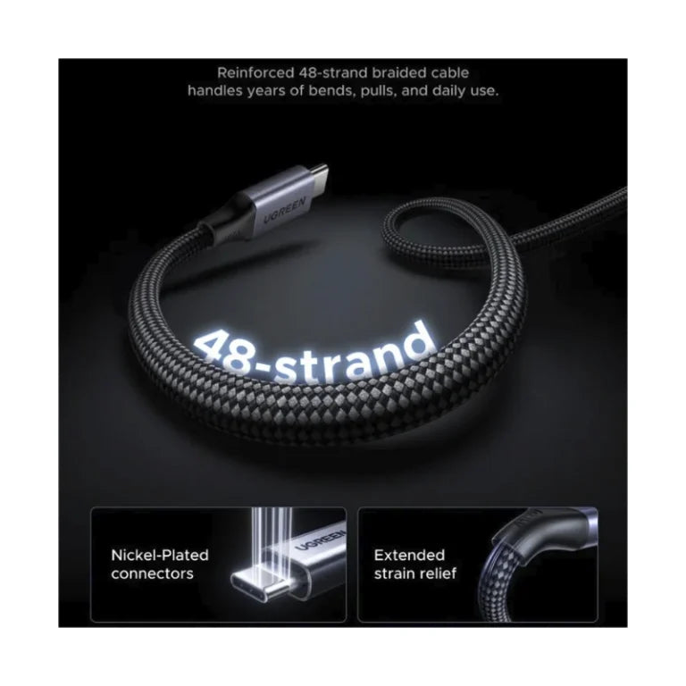 Cable Magnético USB-C a USB-C UGREEN, Carga Rápida PD, Modelo L520