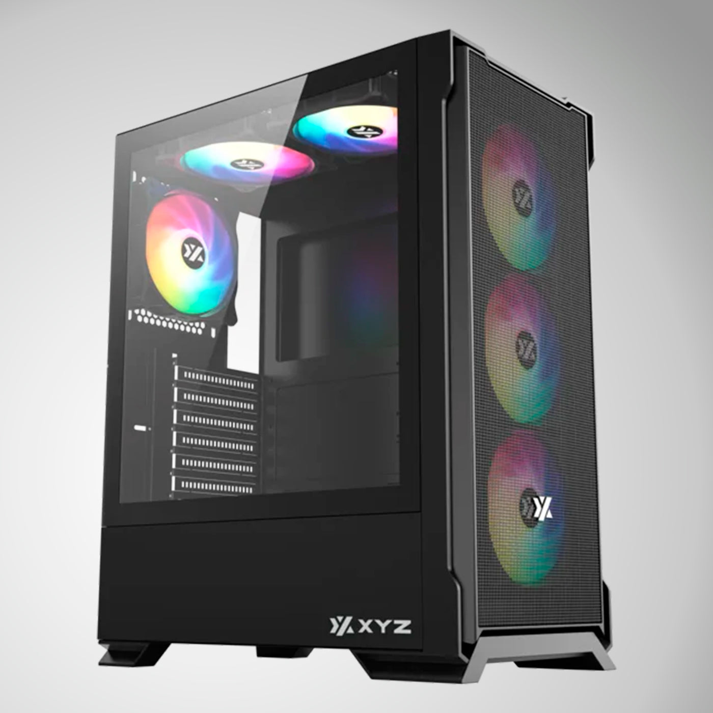 Case gamer XYZ AIRONE 300 X Mesh, 6x 120/140mm A-RGB Fan, 1x USB 3.0, 1x USB Type-C Gen2 - Achorao