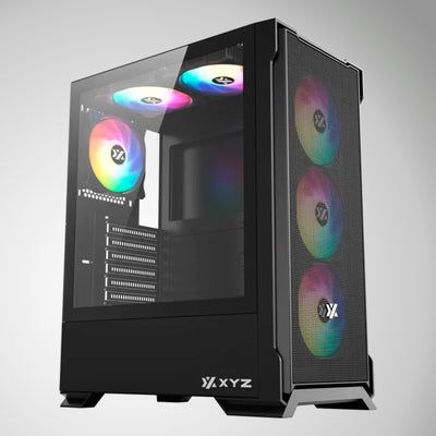 Case gamer XYZ AIRONE 300 X Mesh, 6x 120/140mm A-RGB Fan, 1x USB 3.0, 1x USB Type-C Gen2 - Achorao