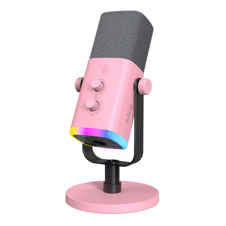 Micrófono dinámico FIFINE AM8 con RGB Touch-mute Pink - Achorao