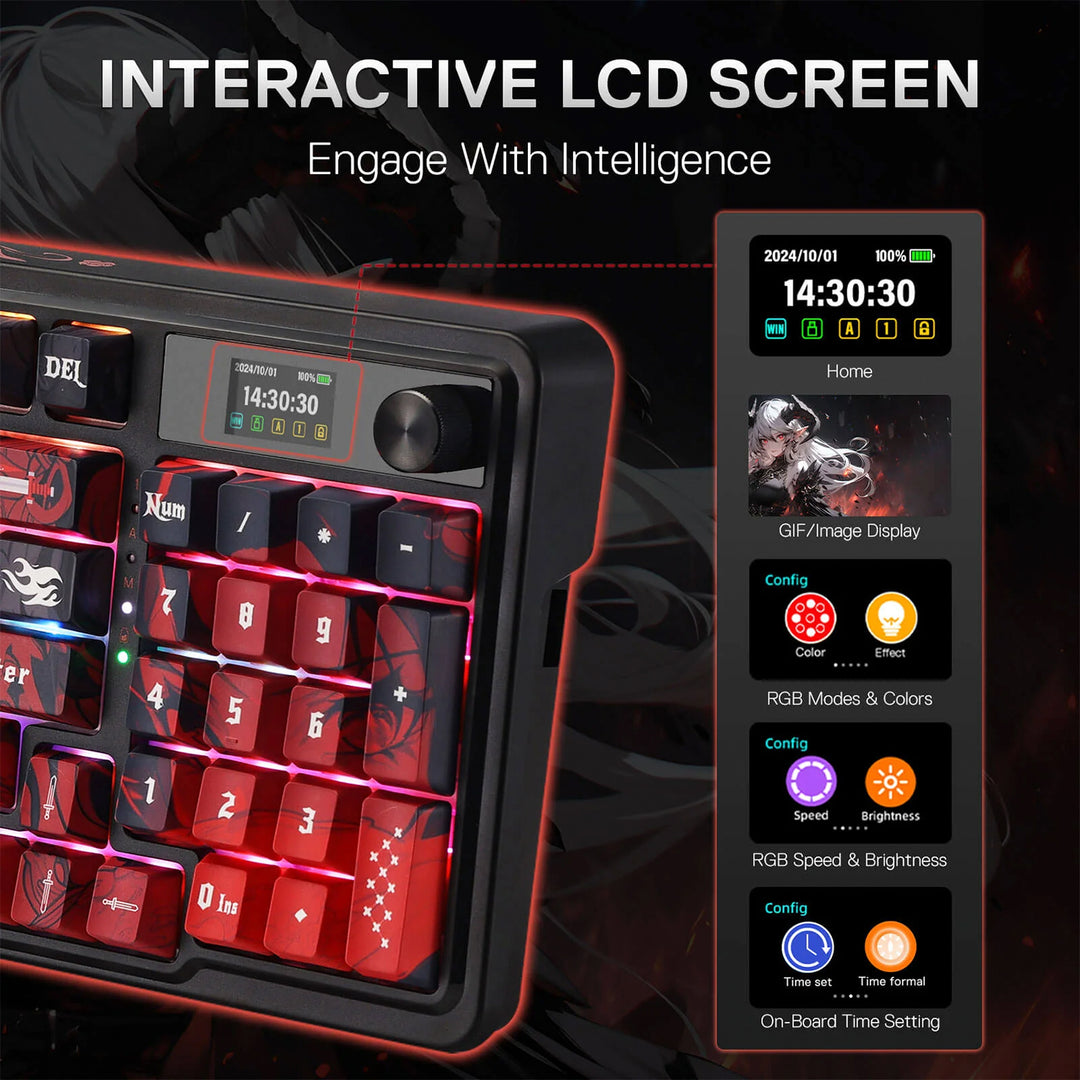 Teclado Gamer Mecánico Redragon Artemis Pro K719GF, Inalámbrico, RGB, Switch Hi-Fi - Achorao