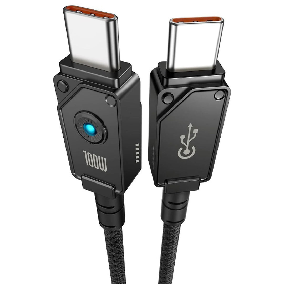Cable de carga rápida Baseus Unbreakable Series, USB-C a USB-C, transferencia de datos, 100 W, 2 m - Achorao