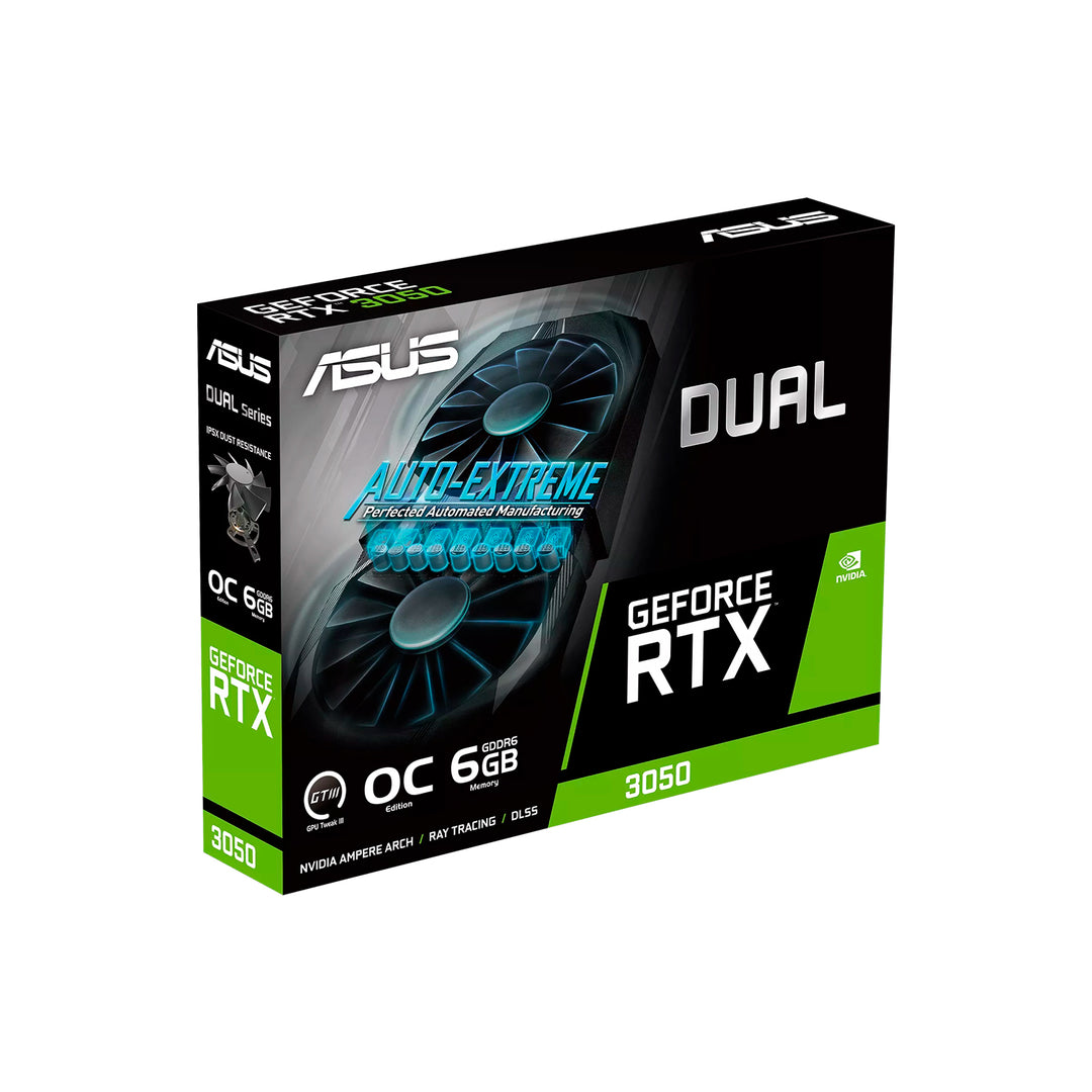 Tarjeta Gráfica ASUS DUAL OC GeForce RTX 3050, 6GB, GDDR6 - Achorao