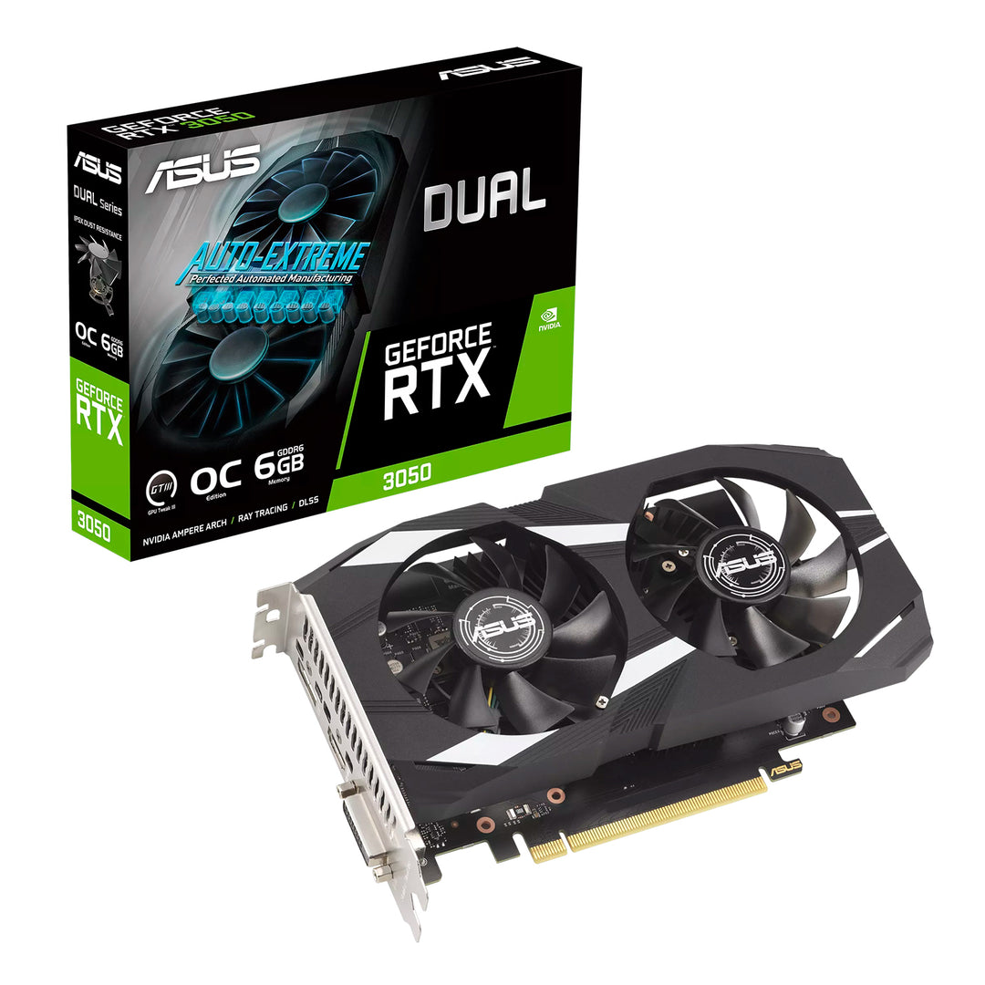 Tarjeta Gráfica ASUS DUAL OC GeForce RTX 3050, 6GB, GDDR6 - Achorao
