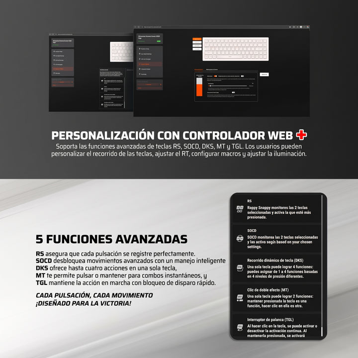 Teclado mecánico inalámbrico Fantech ATOM HE68 PRO MK922 65% con distribución en español