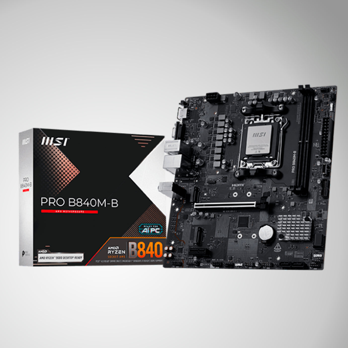 Motherboard MSI PRO B840M-B Chipset AMD B840 Socket AMD AM5