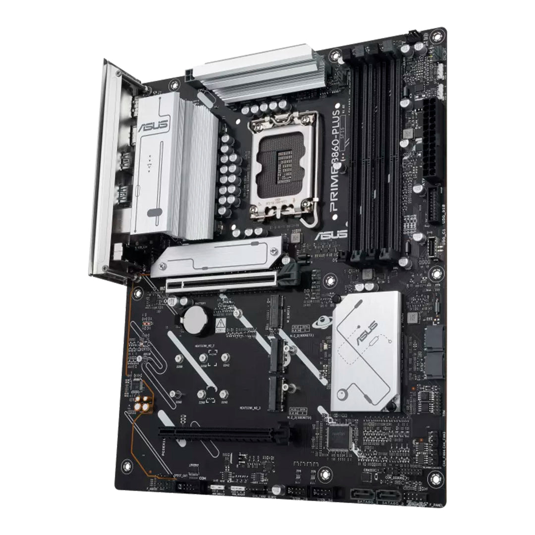 Tarjeta madre Asus PRIME B860-PLUS SVL DDR5, formato ATX, con socket Intel LGA 1851, vista de la placa en la imagen.