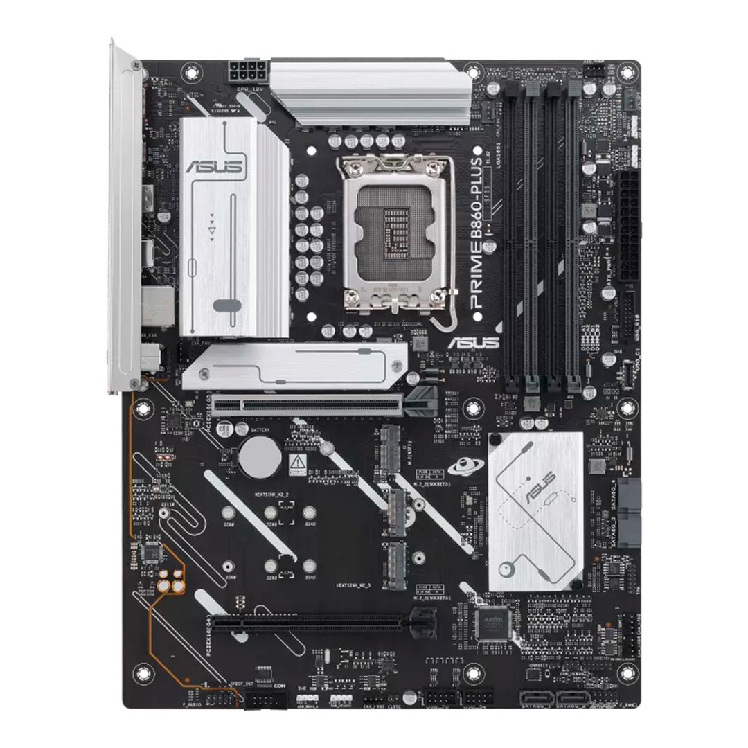 Tarjeta madre Asus PRIME B860-PLUS SVL DDR5 con socket Intel LGA 1851 y formato ATX, vista de la placa en la imagen.