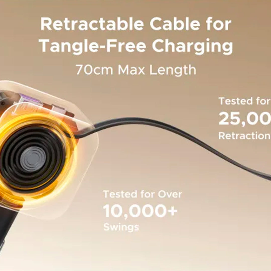 Cargador rápido para auto UGREEN NEXODE con cable retráctil de 2 puertos, 145 W EC604 - Achorao