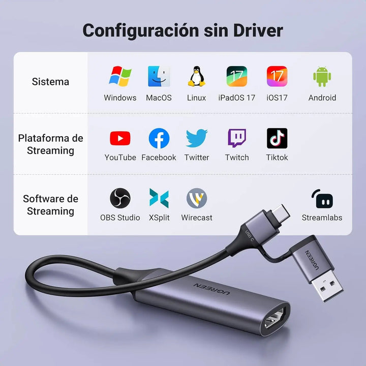 UGREEN HD USB Video Capture Card CM716