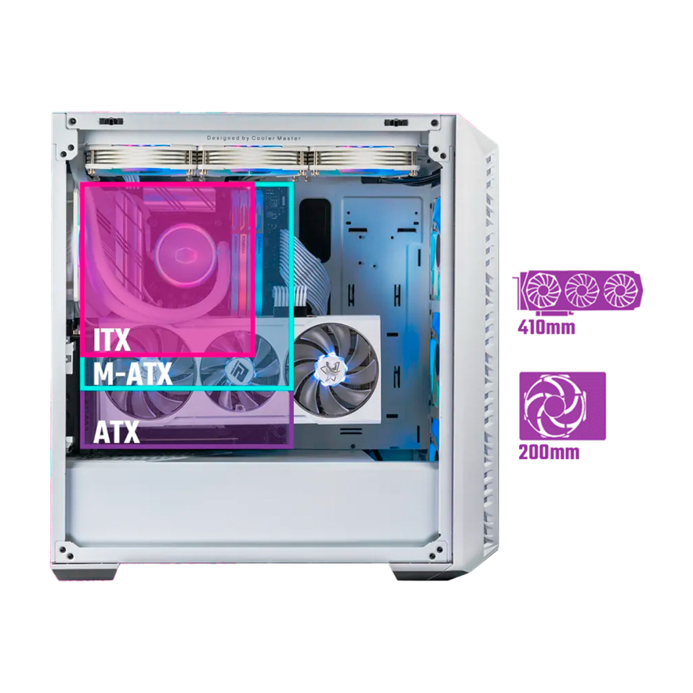 Case Cooler Master MasterBox 520 Mesh ARGB ATX PCCase - Achorao