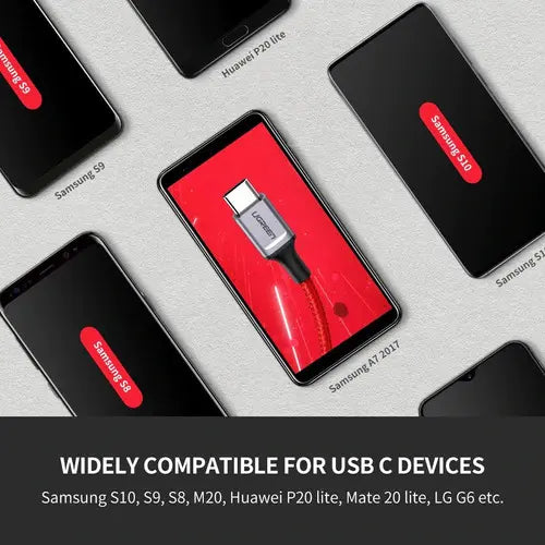 Cable UGREEN USB 2.0 a Type-C 6A de aleación de aluminio (Red) US505