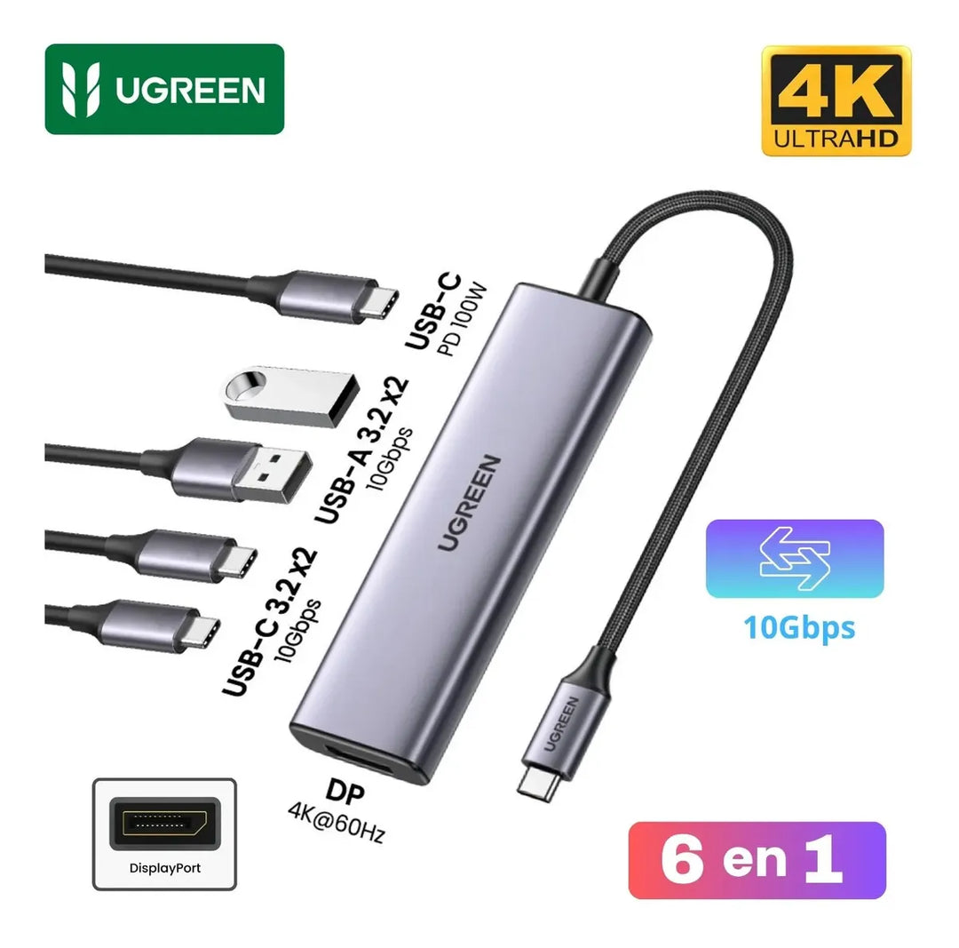 Adaptador multifunción USB-C UGREEN CM511 6 en 1, 75586