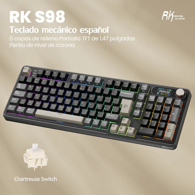 Teclado gamer Royal Kludge RK-S98 Inalámbrico - PREVENTA - Achorao