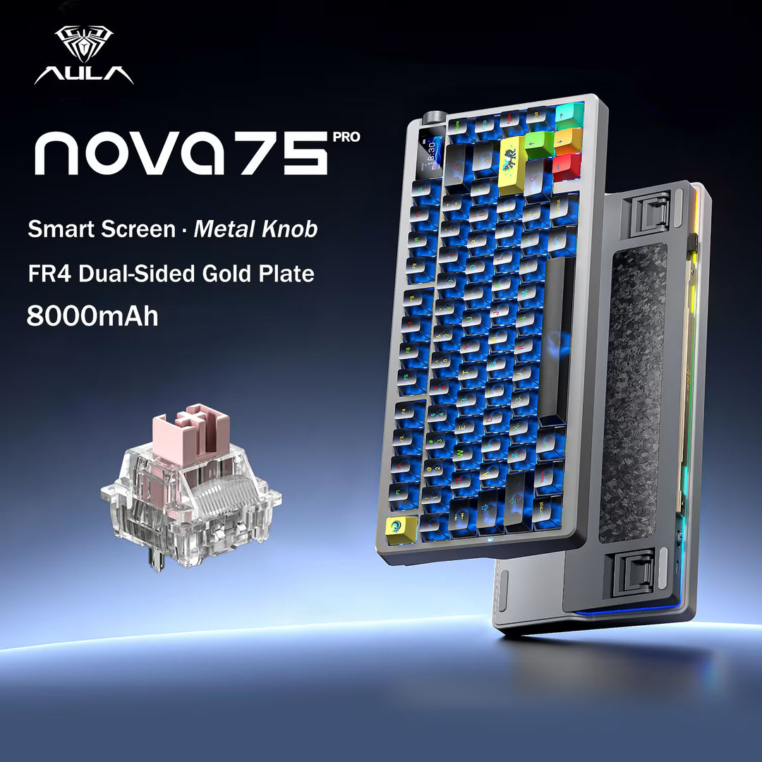Teclado Aula NOVA75 Inalámbrico Inglés BLACK-DREAM SAKURA SWITCH