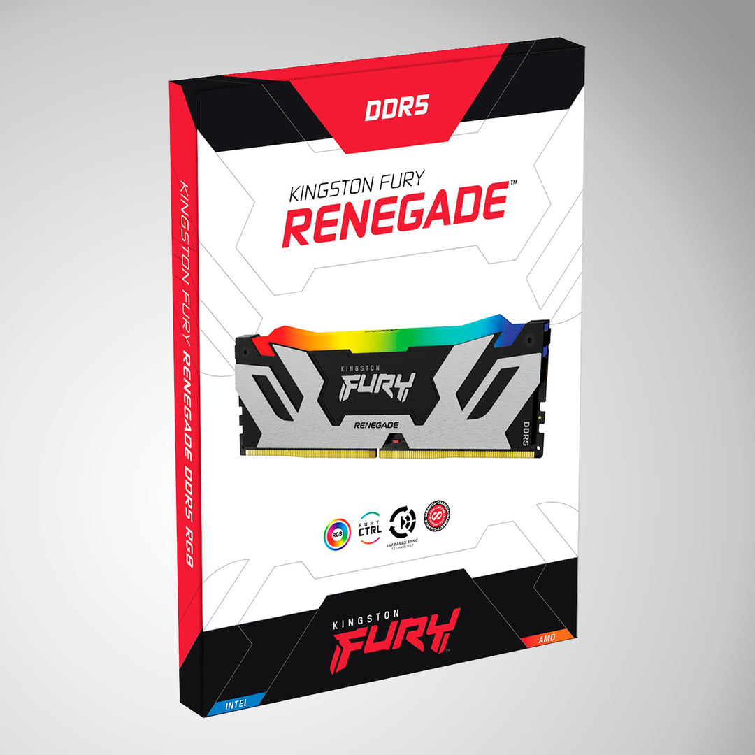 Memoria RAM Kingston Fury Renegade 16GB DDR5 6400 mHz PC5-51200 CL32 1.4V RGB - Achorao
