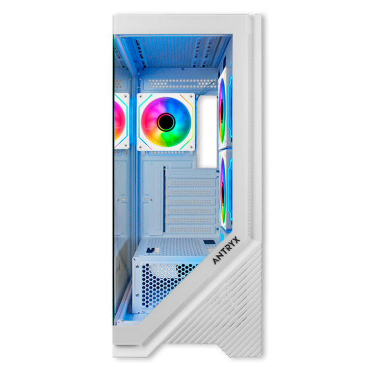 Case Antryx FX 650 White, ARGB FAN X4, Vidrio templado - Achorao