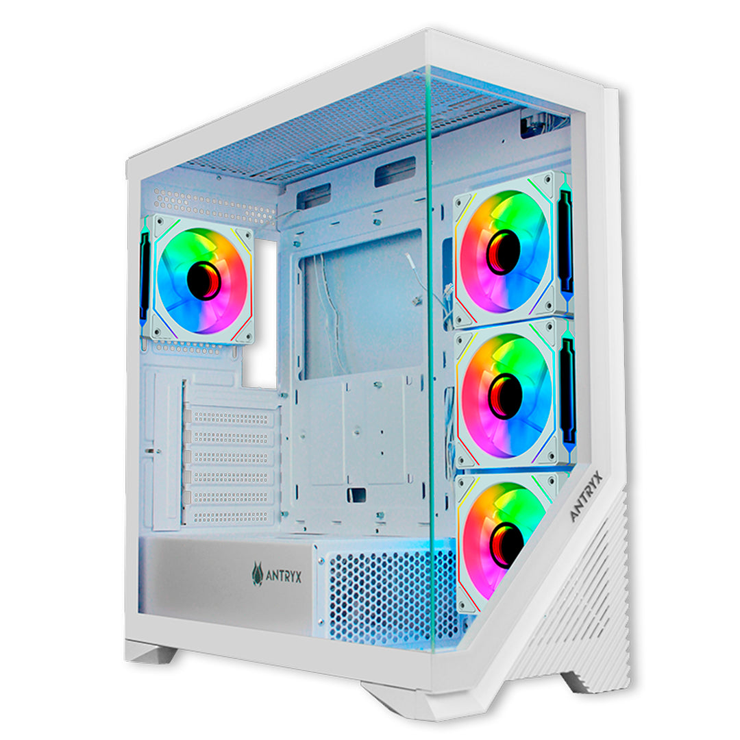 Case Antryx FX 650 White, ARGB FAN X4, Vidrio templado - Achorao