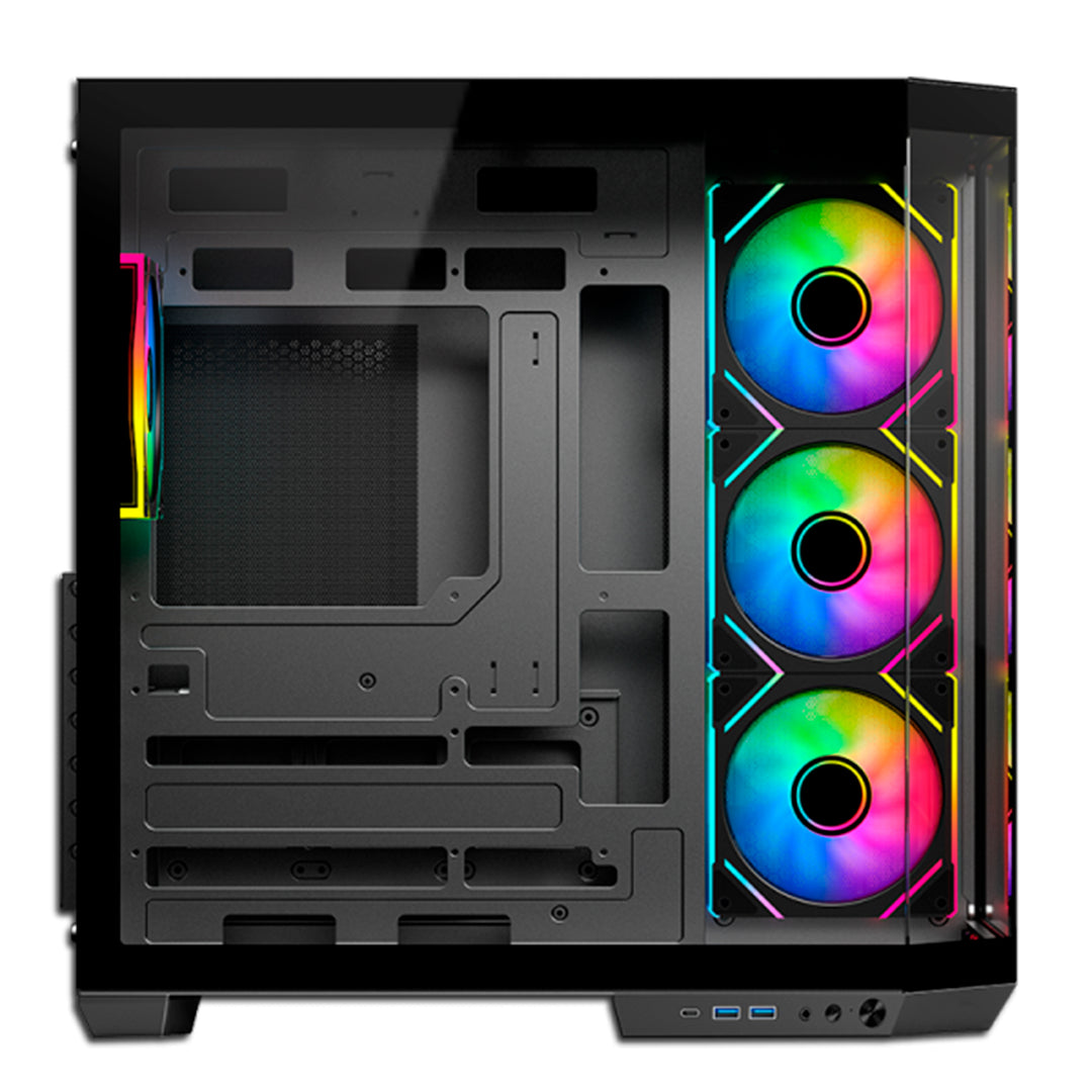 Case Antryx FX 800 BLACK, Infinity ARGB FAN X4, USB Tipo-C - Achorao