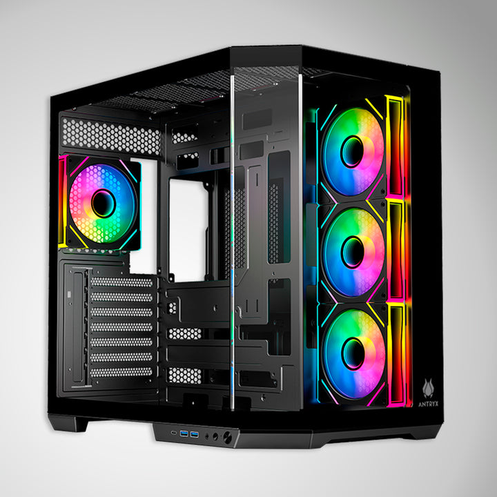 Case Antryx FX 800 BLACK, Infinity ARGB FAN X4, USB Tipo-C - Achorao