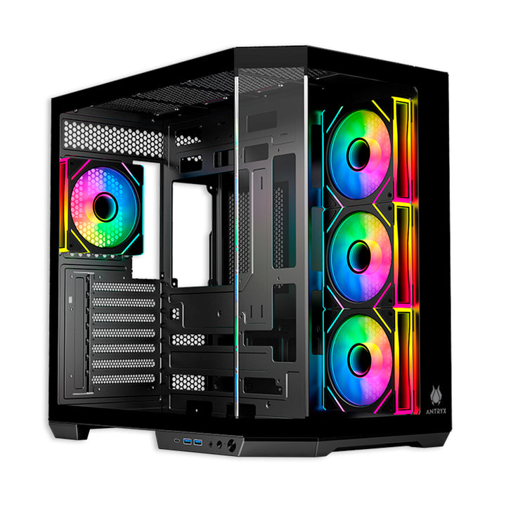 Case Antryx FX 800 BLACK, Infinity ARGB FAN X4, USB Tipo-C - Achorao