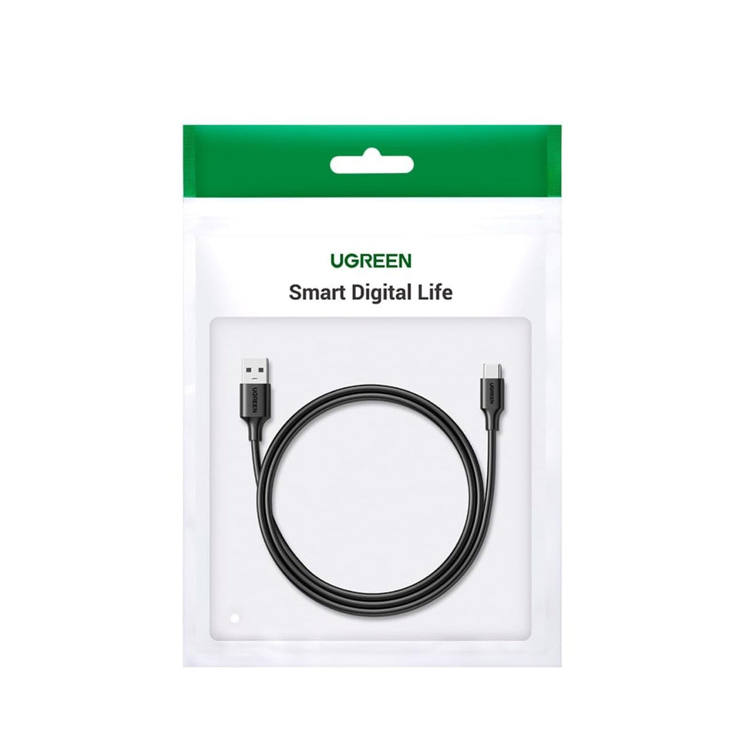 Cable UGREEN USB-A 2.0 a USB-C Niquelado (Negro) US287
