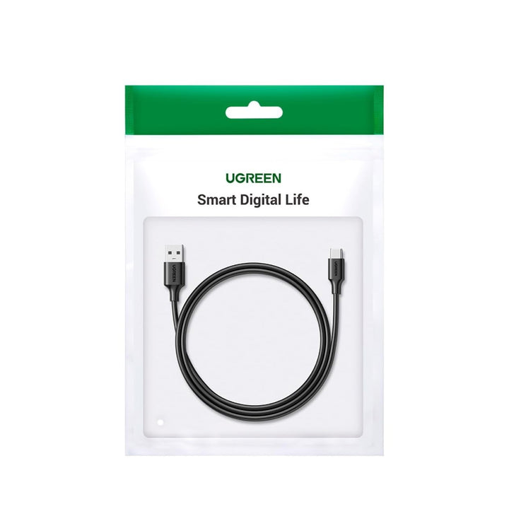 Cable UGREEN USB-A 2.0 a USB-C Niquelado (Negro) US287