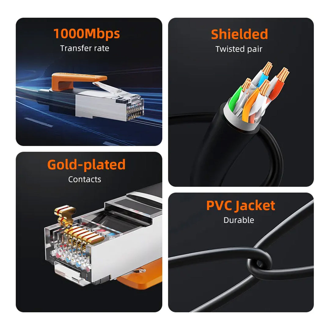Cable de Red Ethernet Cat6 CABLETIME CN61L | Patch Cord, 1Gbps, Alta Estabilidad, RJ45