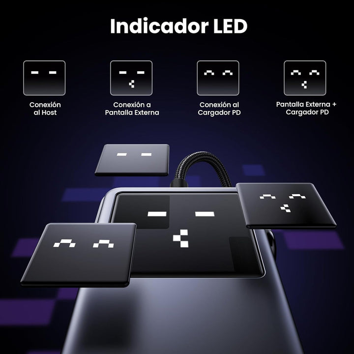 Adaptador hub UGREEN Uno USB-C CM888 7 en 1, con puerto ethernet