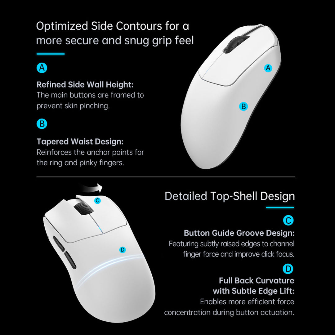 Mouse gamer Machenike L9X1, inalámbrico, 26k DPI