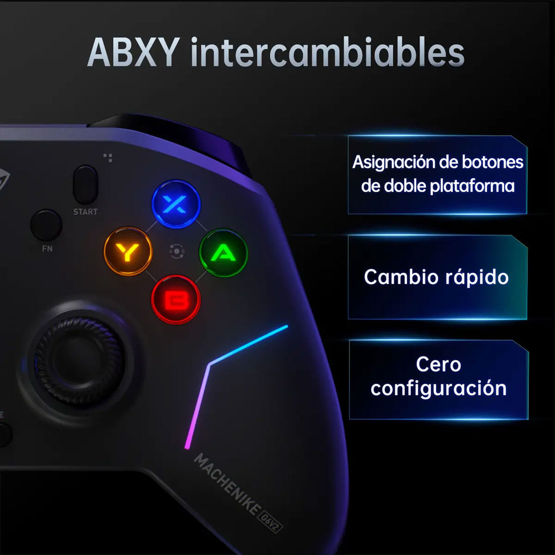 Gamepad MACHENIKE G6 V2 Tri-mode Premium, PC, Switch, Android y IOS