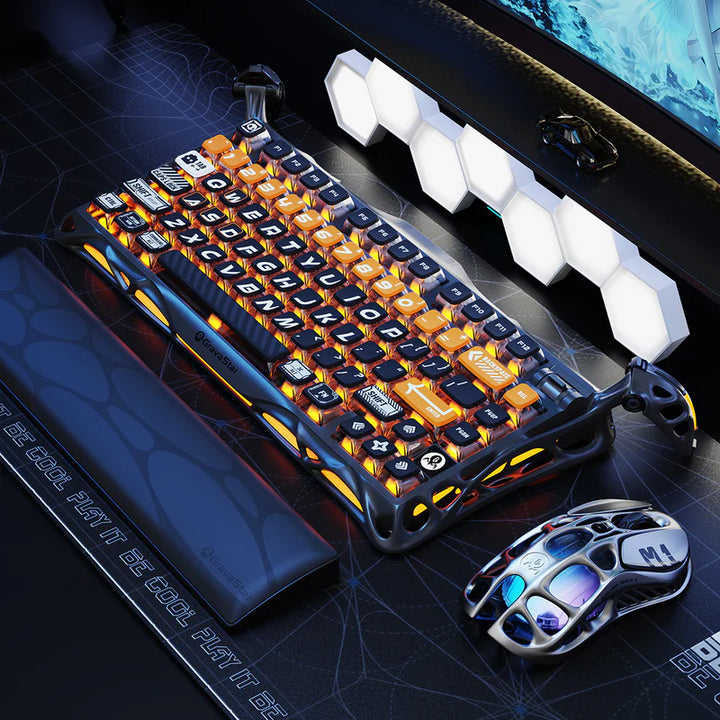 Teclado mecánico gamer Gravastar Mercury K1 Pro, inalámbrico - Achorao