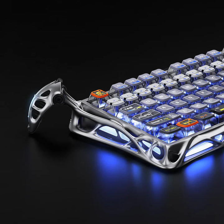 Teclado Gamer Gravastar Mercury K1 Pro, Inalámbrico, Color Interstellar Silver - Achorao