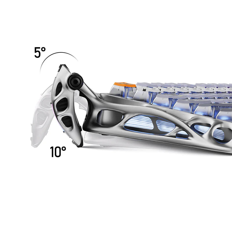 Teclado Gamer Gravastar Mercury K1 Pro, Inalámbrico, Color Interstellar Silver - Achorao