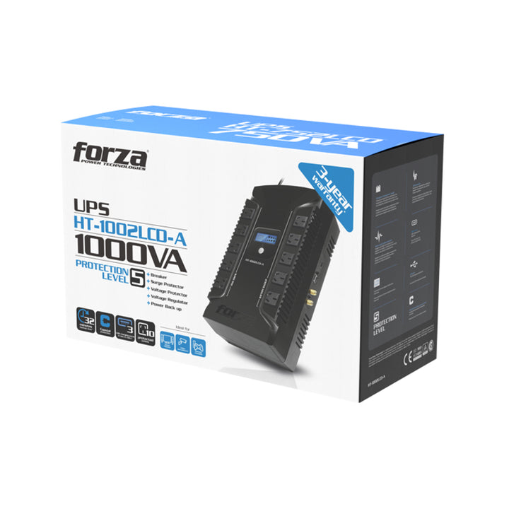 UPS Forza HT-1002LCD UPS 1000VA/600W 220V 10 UNIV NEMA 2-USB