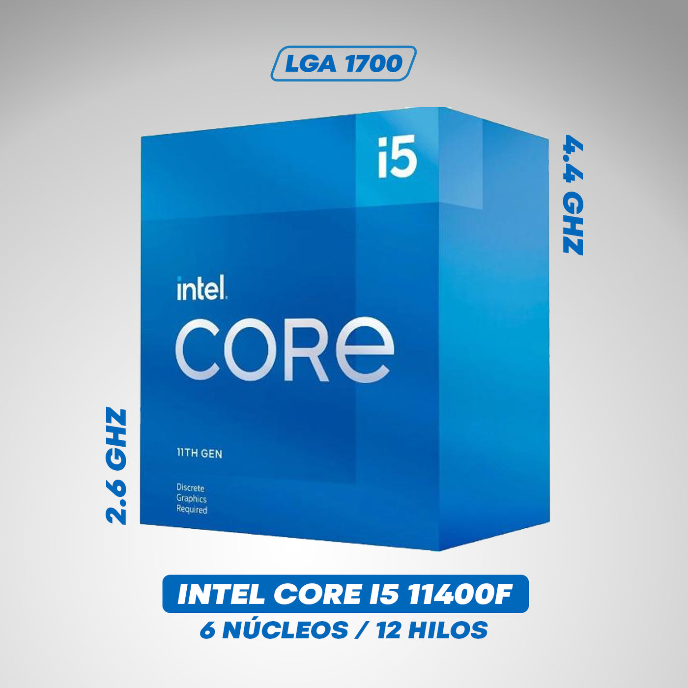 Procesador Intel Core i5-11400F 2.60/4.40 GHz / 12MB LGA1200