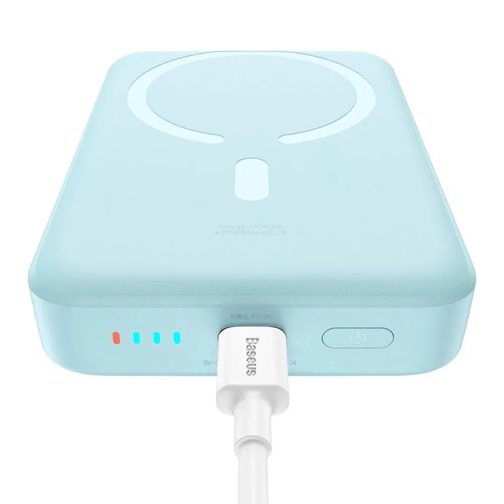 Mini PowerBank inalámbrico magnético Baseus, 10000 mAh, 30W Carga rápida, con cable tipo C