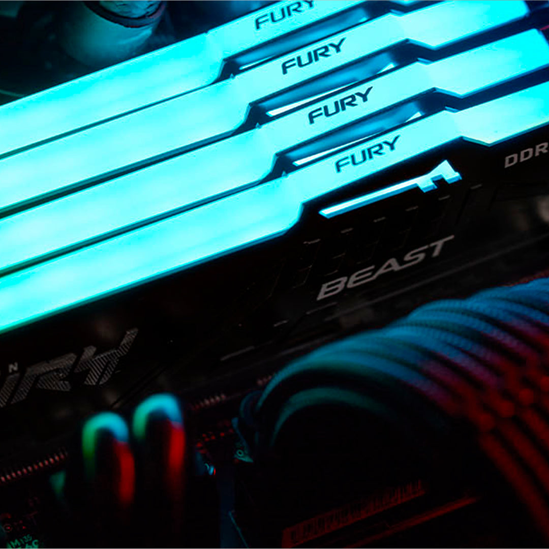 Memoria RAM Kingston Fury Beast 16GB DDR5-6400 MHz PC5-51200 CL32 1RX8 1.4V - Achorao