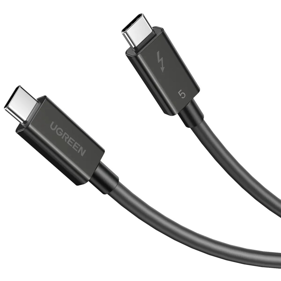 Cable USB-C Thunderbolt 5 UGREEN 5A Max Carga Ultra Rápida Negro, Modelo L703, PN 45996