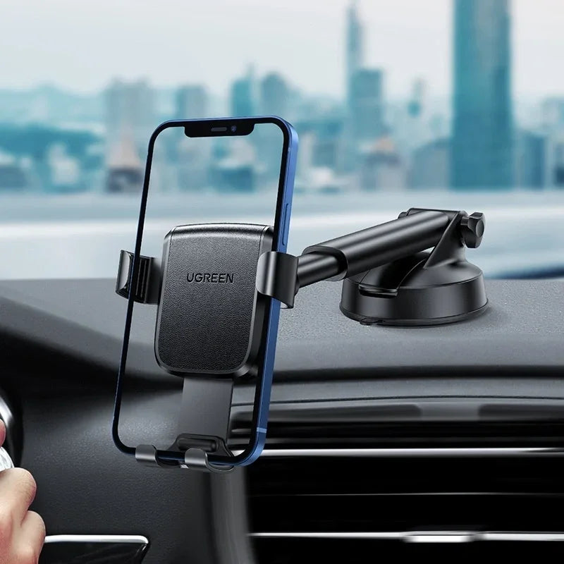 Soporte de celular para auto UGREEN por gravedad con ventosa, sostén resistente para teléfono en coche, modelo LP200.