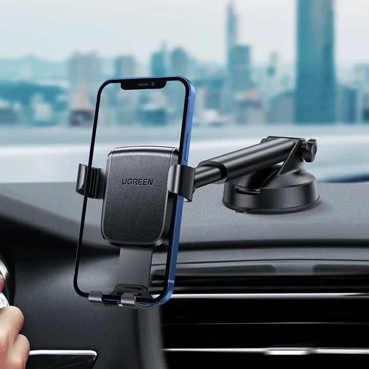 Soporte de celular para auto UGREEN por gravedad con ventosa, sostén resistente para teléfono en coche, modelo LP200.