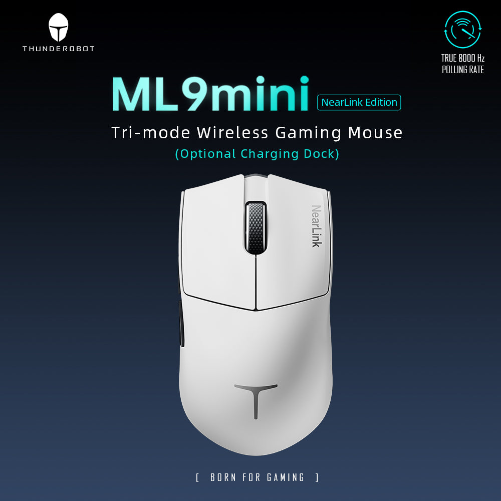 Mouse gamer THUNDEROBOT ML9 mini Blanco