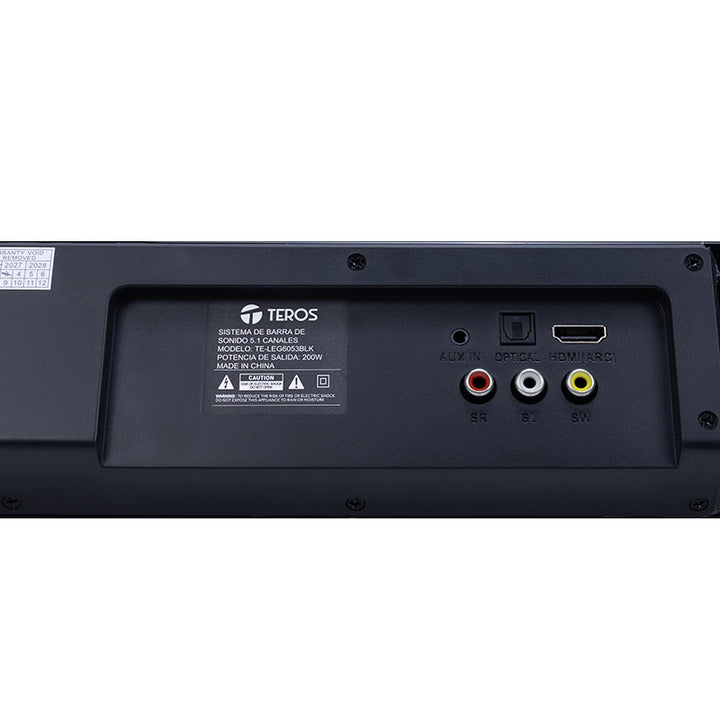 Barra de Sonido TEROS LEGACY 6053 5.1 200W