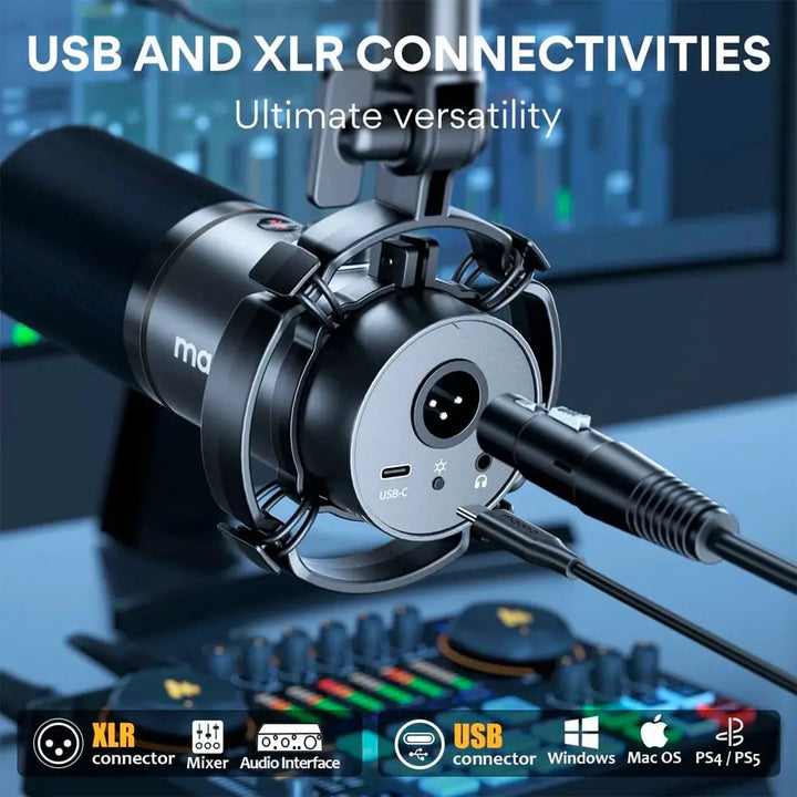 Micrófono Maono PS200XS USB/XLR, dinámico, para podcast y streaming - Achorao