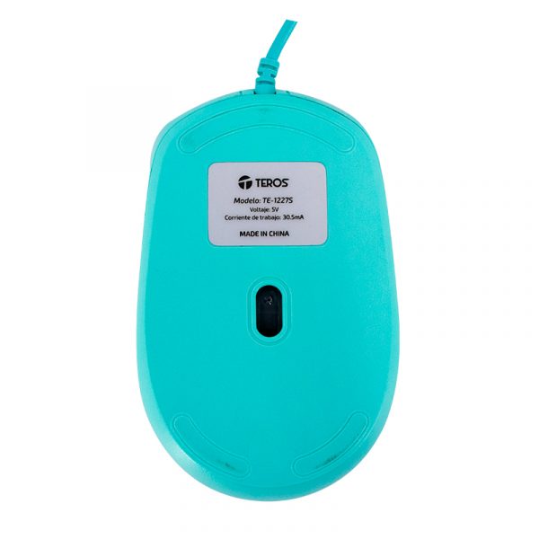 Mouse Óptico Teros TE-1227S, 800-1200-1600 DPI USB 4 Botones, Color Verde - Achorao
